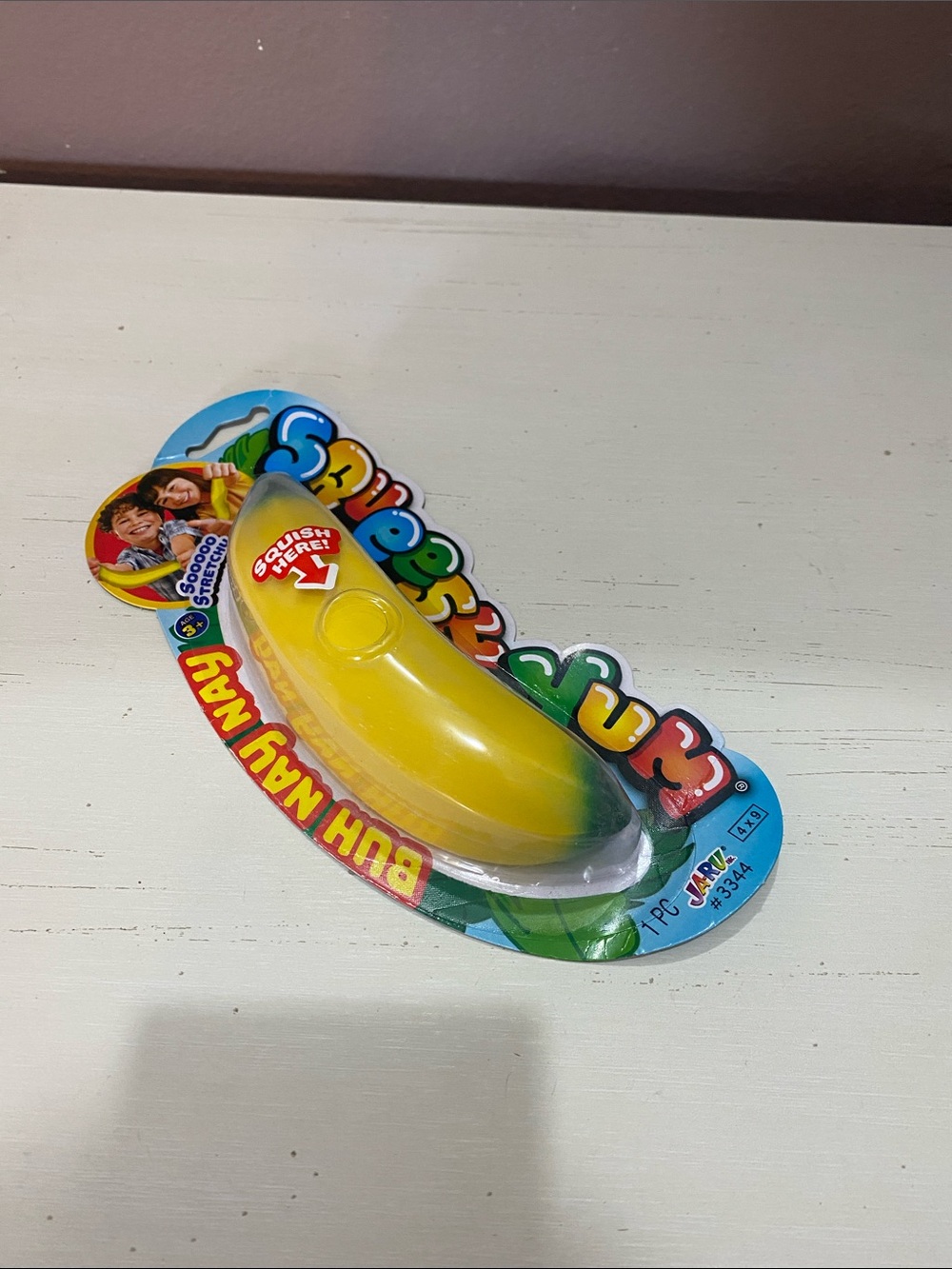 Squeezy Yum Squish Banana Squishy Toy - Yellow - Buh Nay Nay